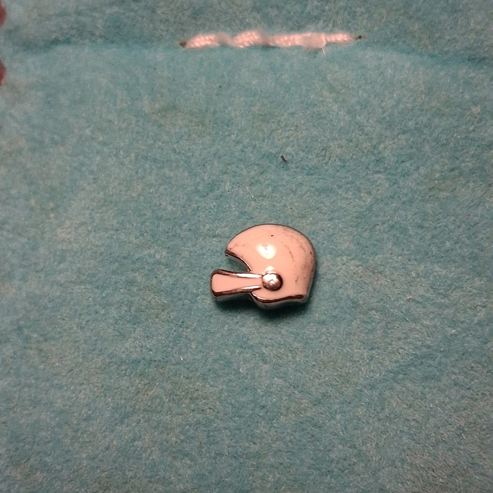 Silver Football Helmet Charm